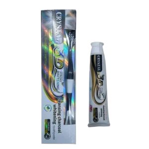 3in1 Crystal 3D (Charcoal Paste, Toothbrush & Tongue cleaner)
